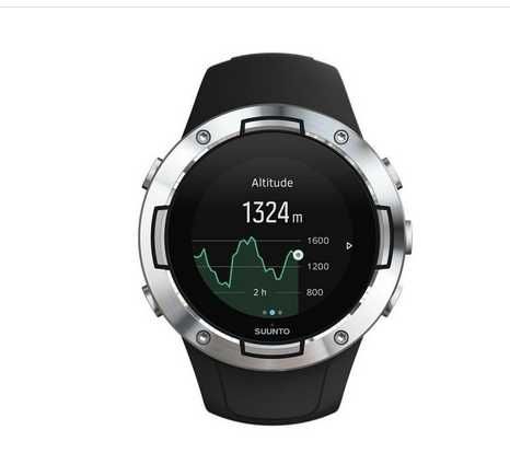 Ceas sport Suunto 5 G1 All Black, unisex,alb și negru