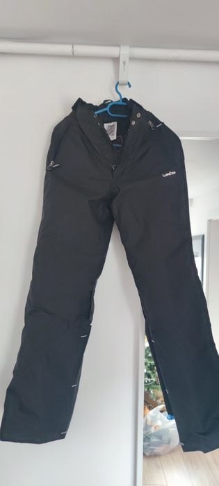 Pantaloni ski schi unisex copii 10 ani 133-142 cm negri impermeabili