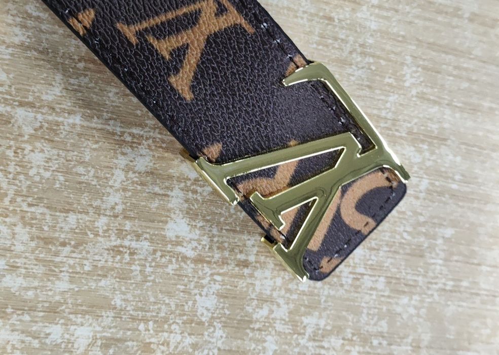 Високо качествен кожен колан Louis Vuitton x Supreme