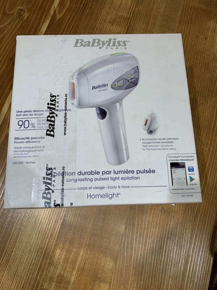 Epilator Babyliss IPL Homelight G945E, 2 capete, NOU