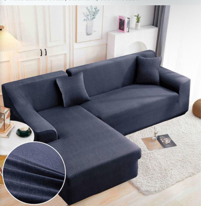 Husa coltar gri de catifea