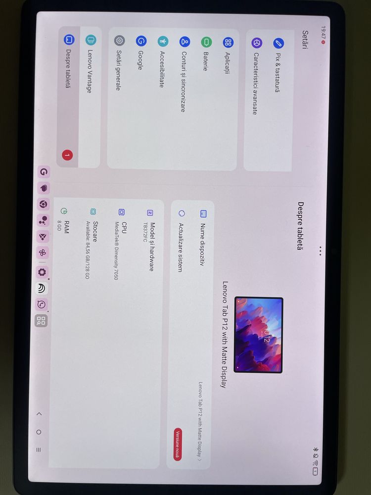 Tableta Lenovo Tab P12 with Matte display
