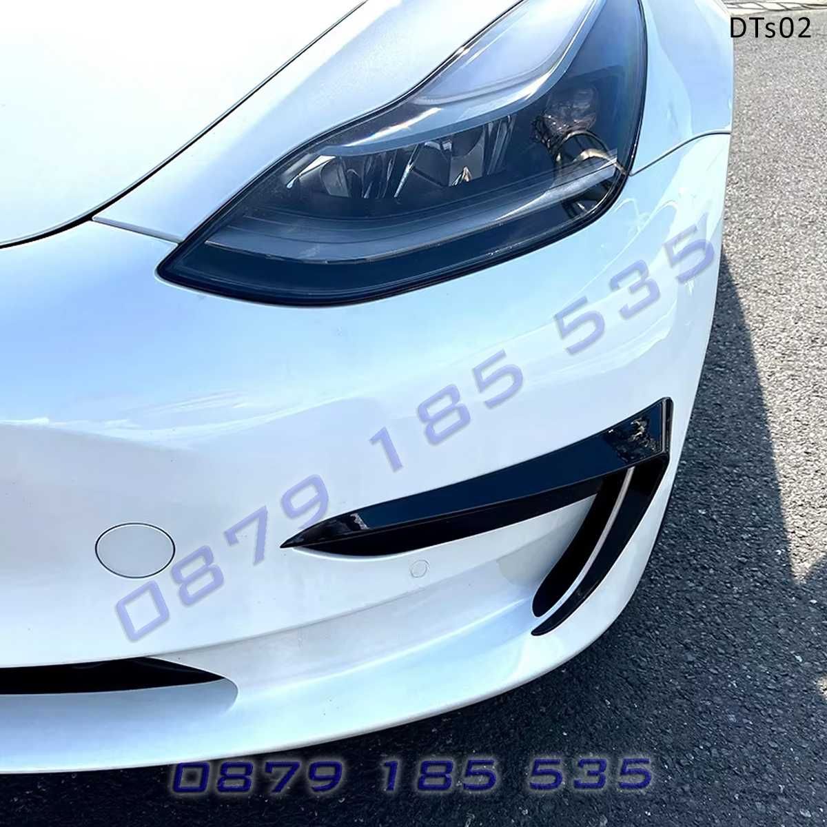 Тунинг сплитер добавки предна броня Tesla Model X тесла модел х спойле