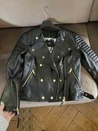 Geaca jacket de piele be edgy detalii aurii