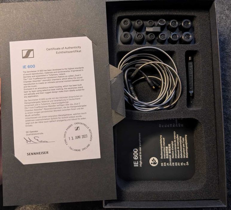 Original Sennheiser IE 600 Wired Audiophile Silver