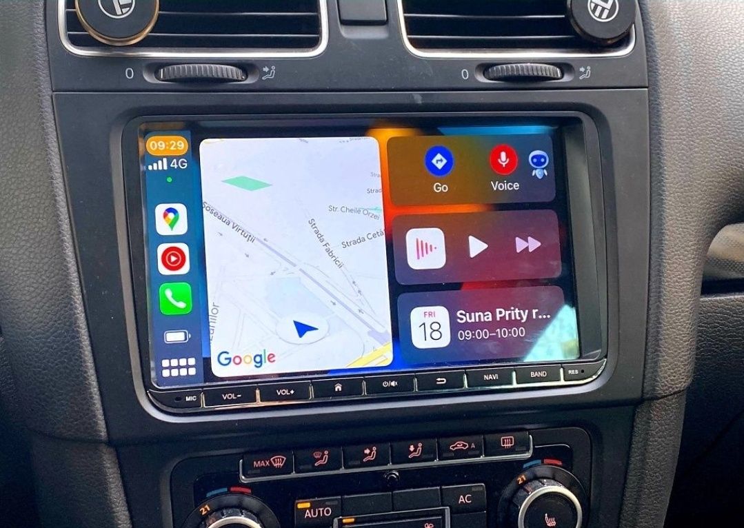 Navigatie Seat Leon Skoda Fabia 2 Vw Touran Tiguan T5 Carplay 1-8GB