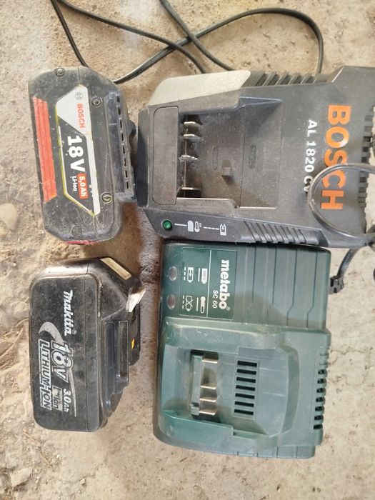Зарядно и батерии Bosch, Makita, Metabo