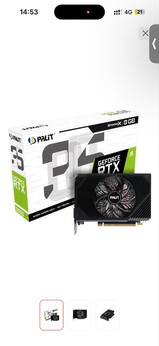 Продам rtx 3050 на 6gb