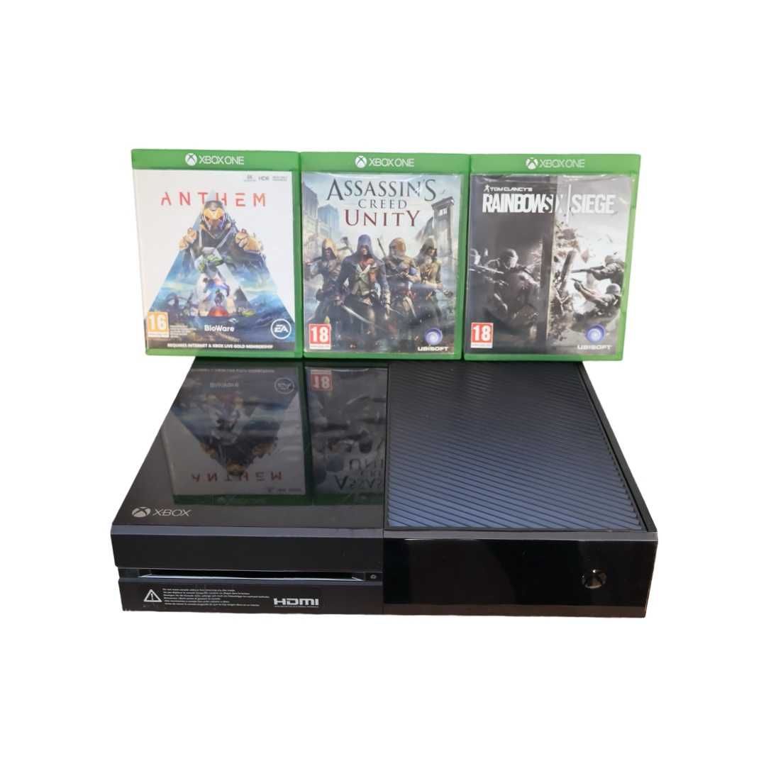 Consola Xbox One 500GB Black / 1 Controller + 3 jocuri | TrueGSM