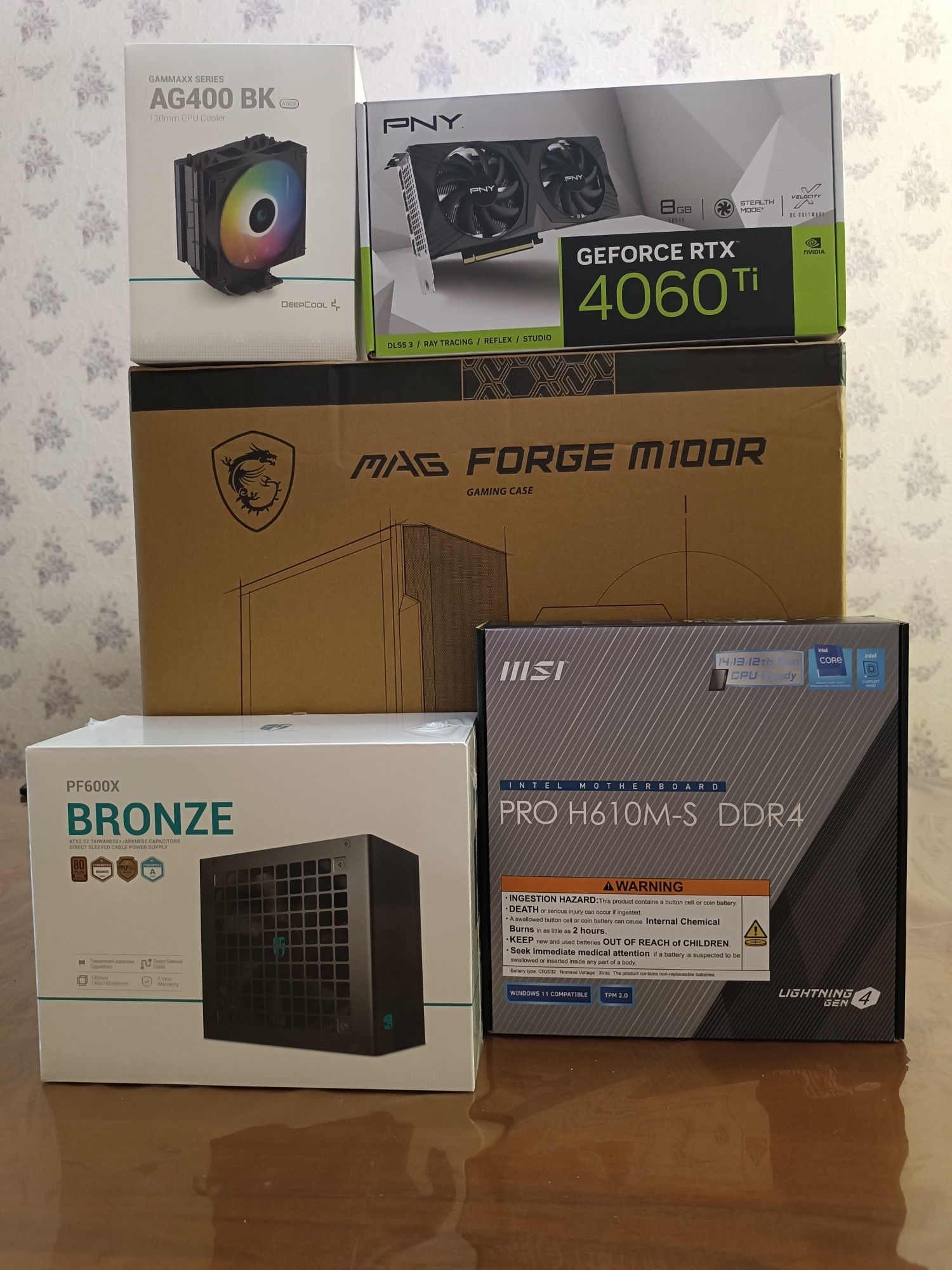 Игровая сборка 12400f/16GB RAM/PNY RTX4060 TI/512GB