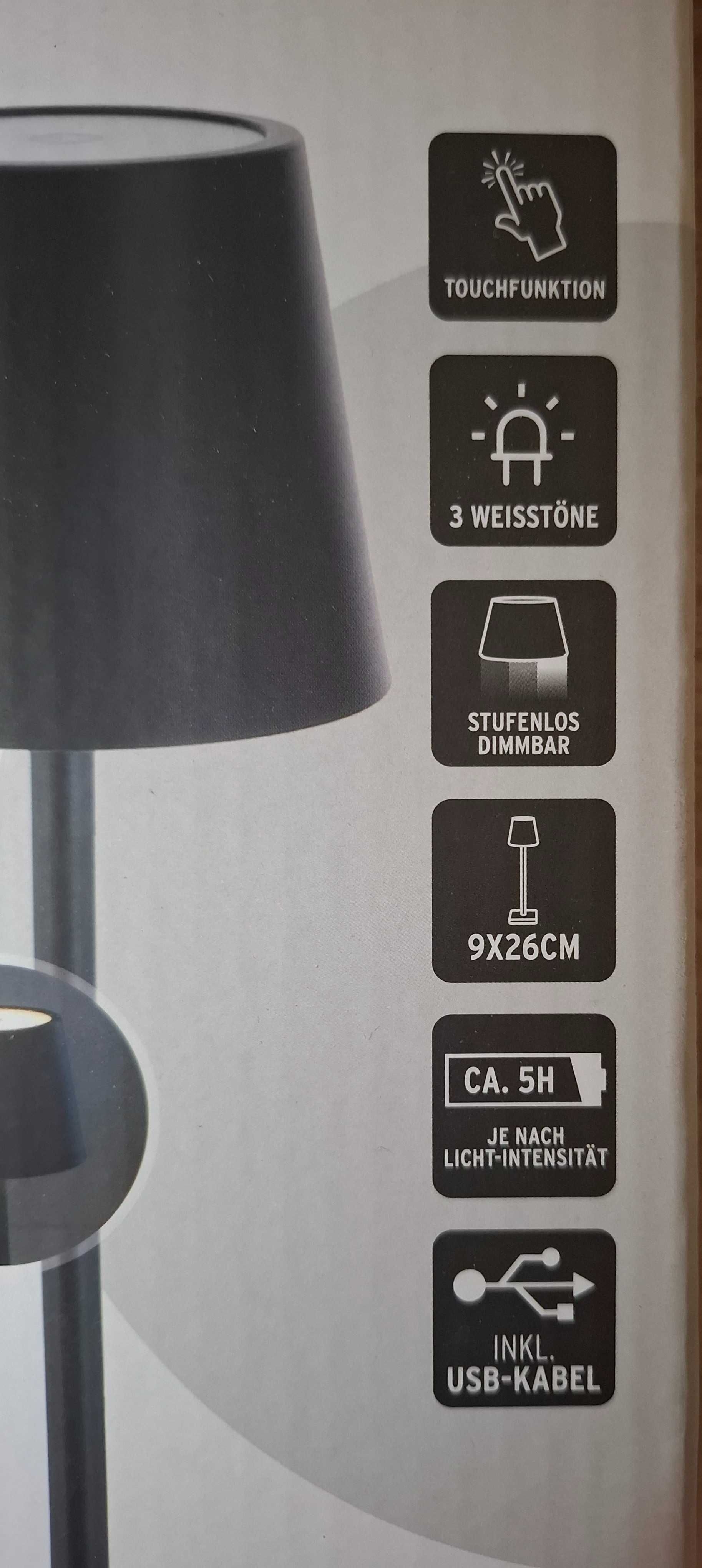 Акумулаторна настолна LED лампа 27 см (USB-C) ( с безплатна доставка)