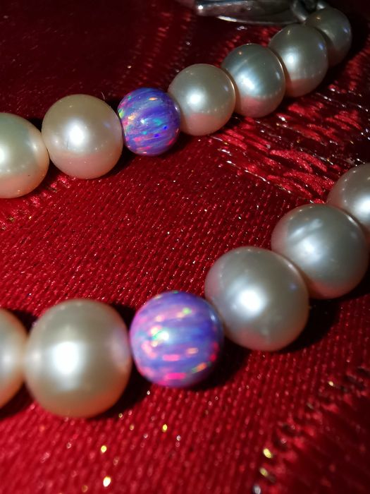 Hatton Labs colier perle și opal natural