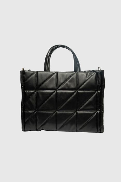 НОВО! ЛИКВИДАЦИЯ! Капитонирана дамска чанта голям размер-черно