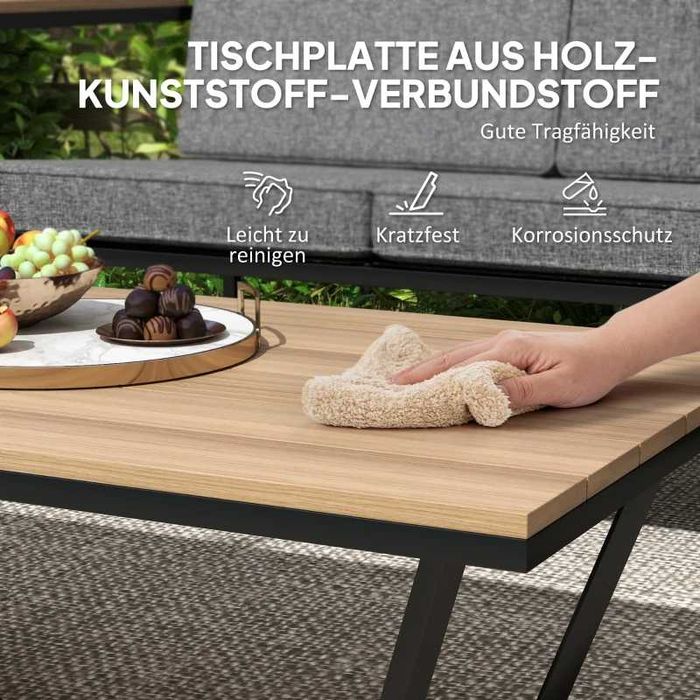 Комплект градински мебели Outsunny за 4 души