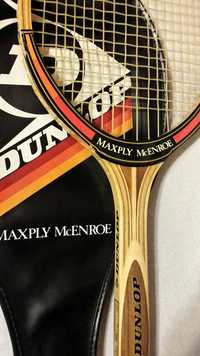Racheta tenis Dunlop MAXPLY McENROE cu husa din piele neagra