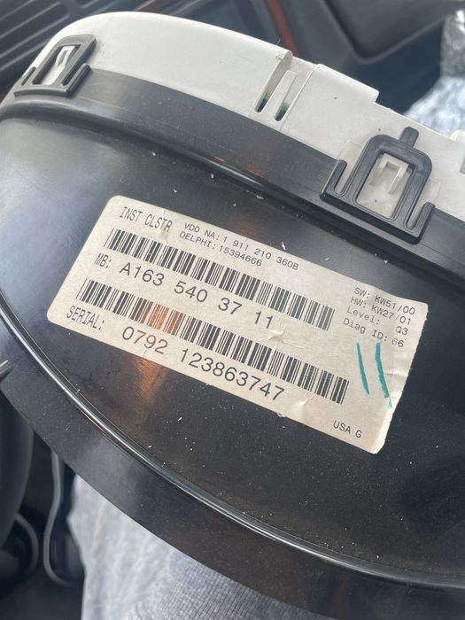 Табло от W163 ML500