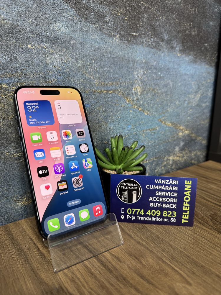 Iphone 15 pro/128gb/Garantie 2 ani Centrul de Telefoane/rate