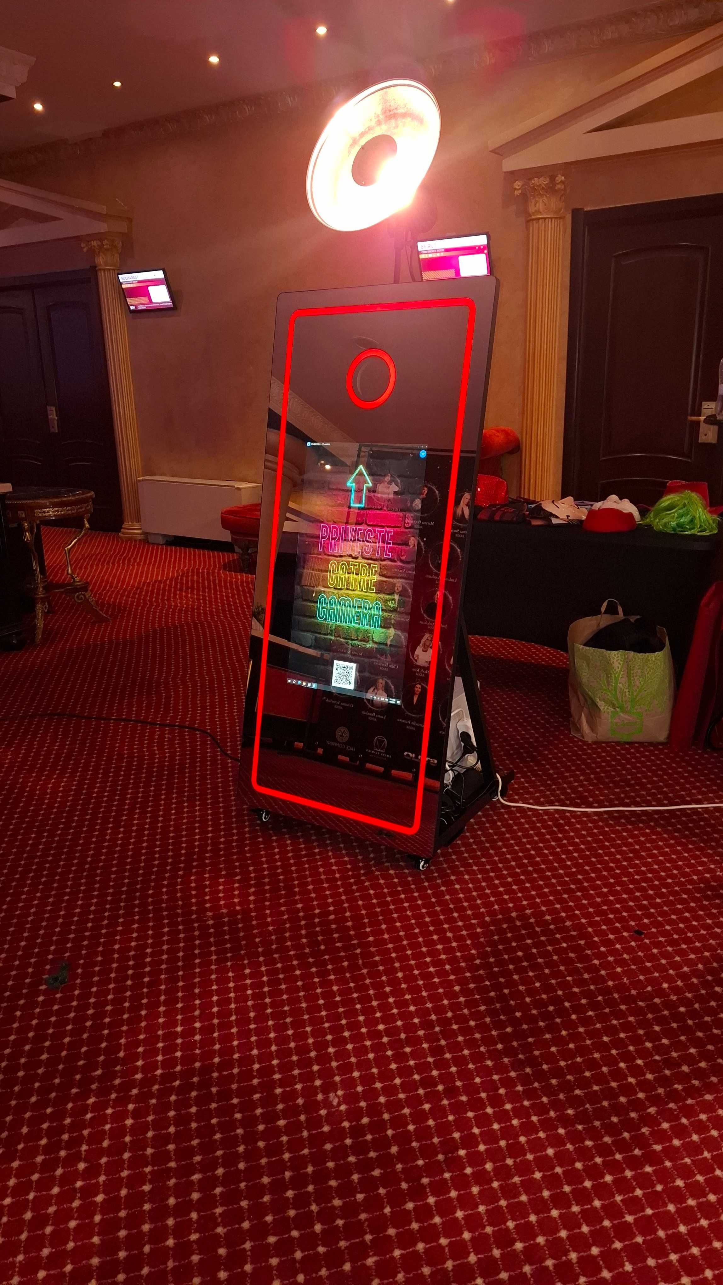 Platforma 360 oglinda magica fum greu cabina foto nunta botez majorat