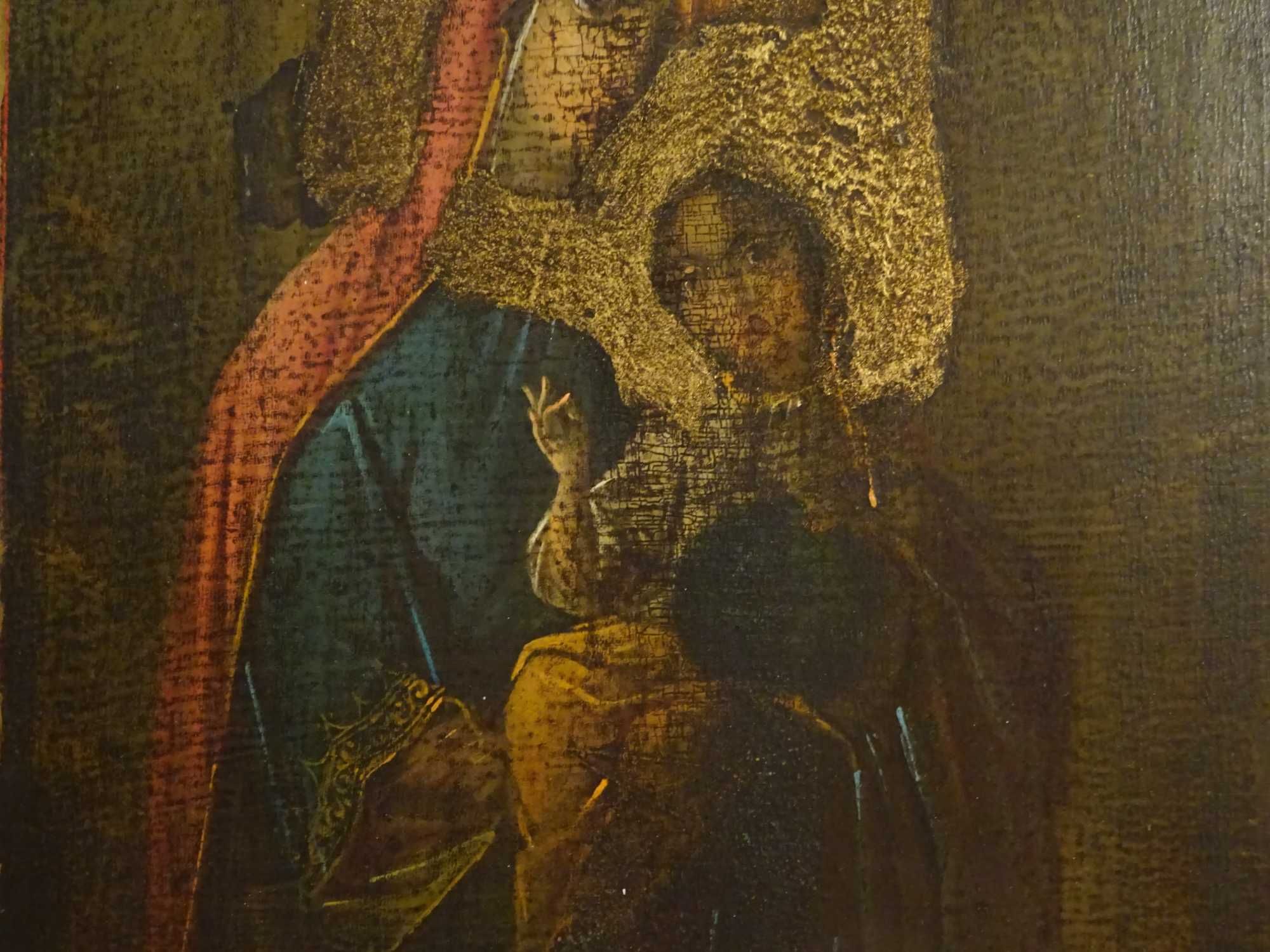 Icoana ‘Maica Domnului cu Pruncul’, pictata pe lemn, RARA