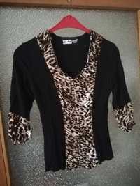 Bluza cu fusta la set, imprimeu de leopard, Marimea XL, Negociabil