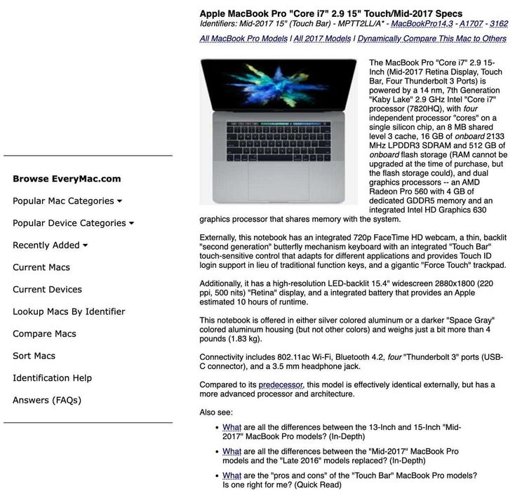 Macbook Pro 15 500GB-SSD 2,9Ghz Quad Core i7 16GB Ram New Battery