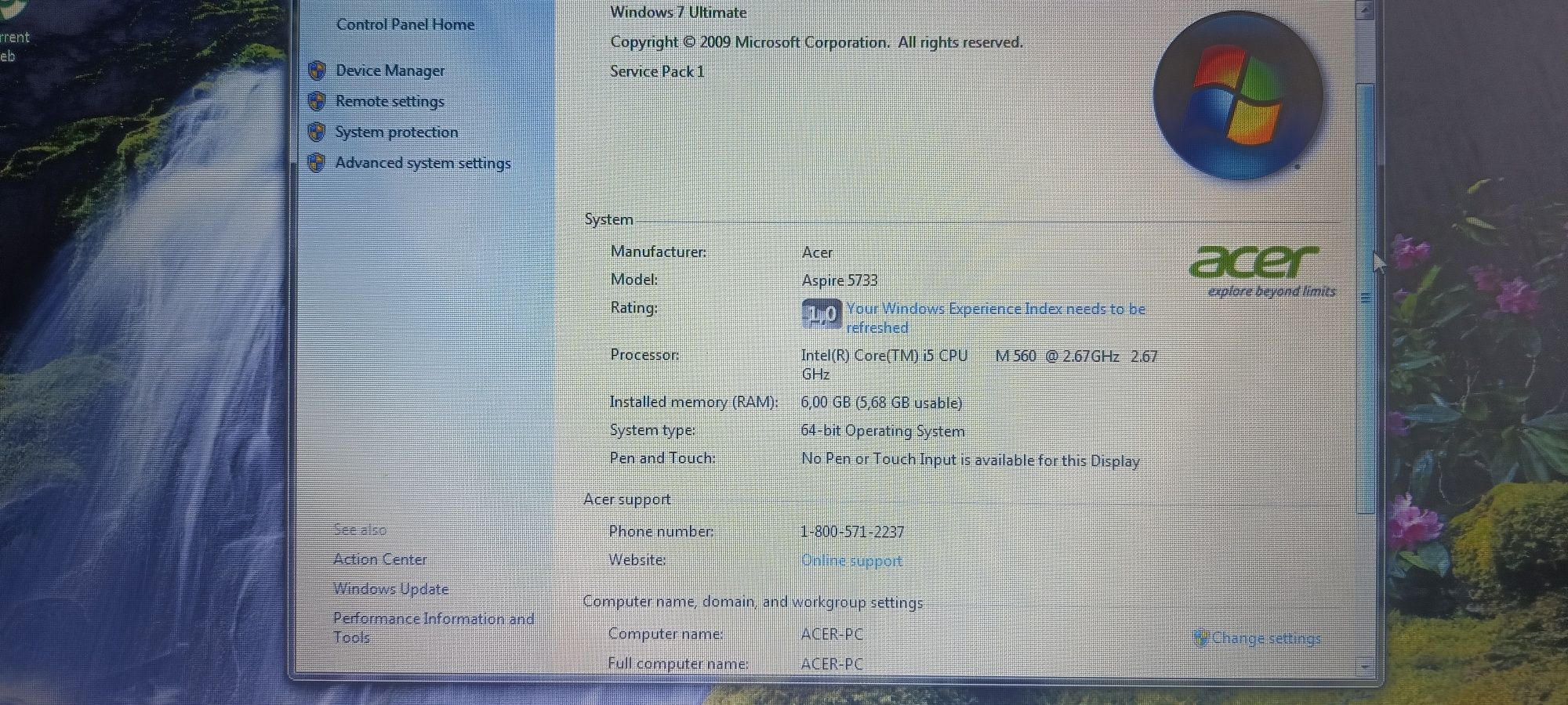 Лаптоп Acer 17" + зарядно