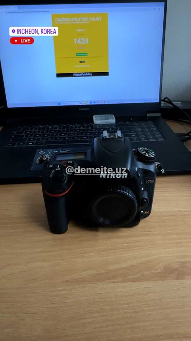 Nikon 750D Body: Probeg: 1.424: Holati: Ideal(Yengide).