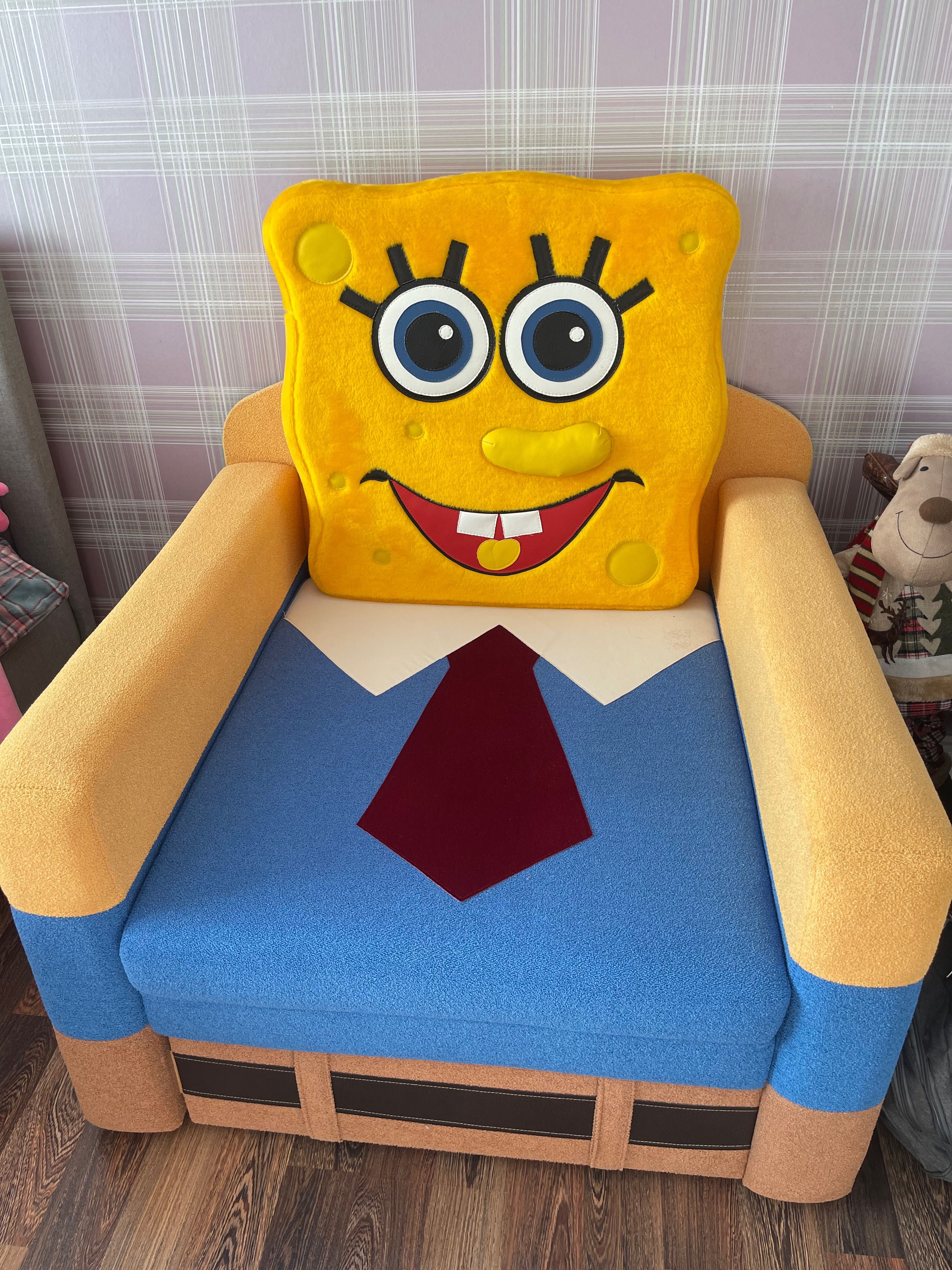Детское кресло кровать Sponge Bob