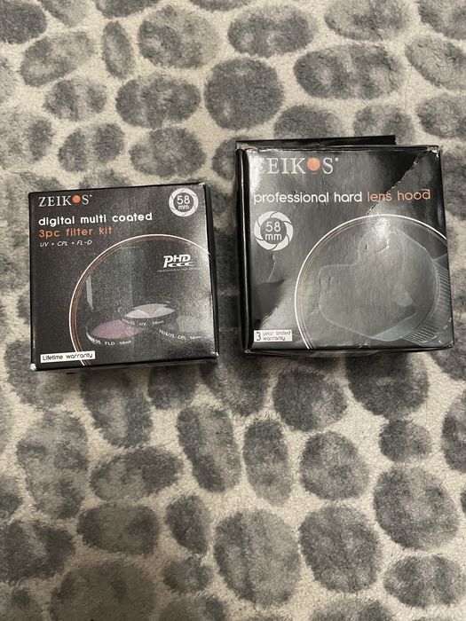 набор фильтров и бленду ZEIKOS 58 мм (новые, в упаковке)