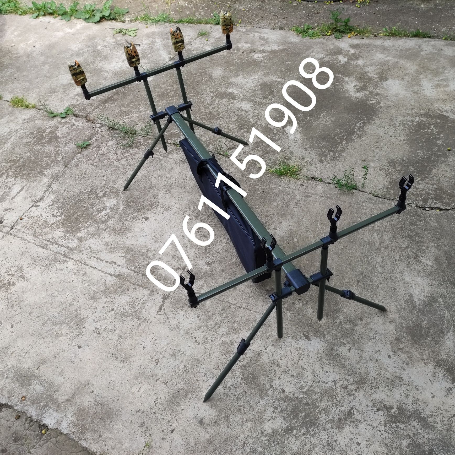 Suport --Rod Pod - - Rodpod 4 pistrui pt 4 Lansete + 4 Avertizori