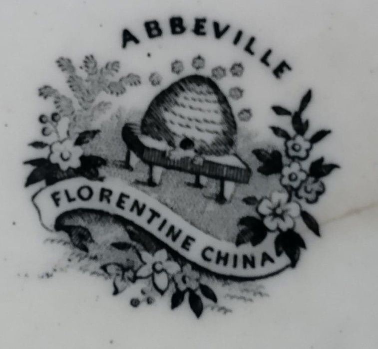 Vas ceramica vechi-Abbeville Florentine China-Samuel Alcock-Anii 1840
