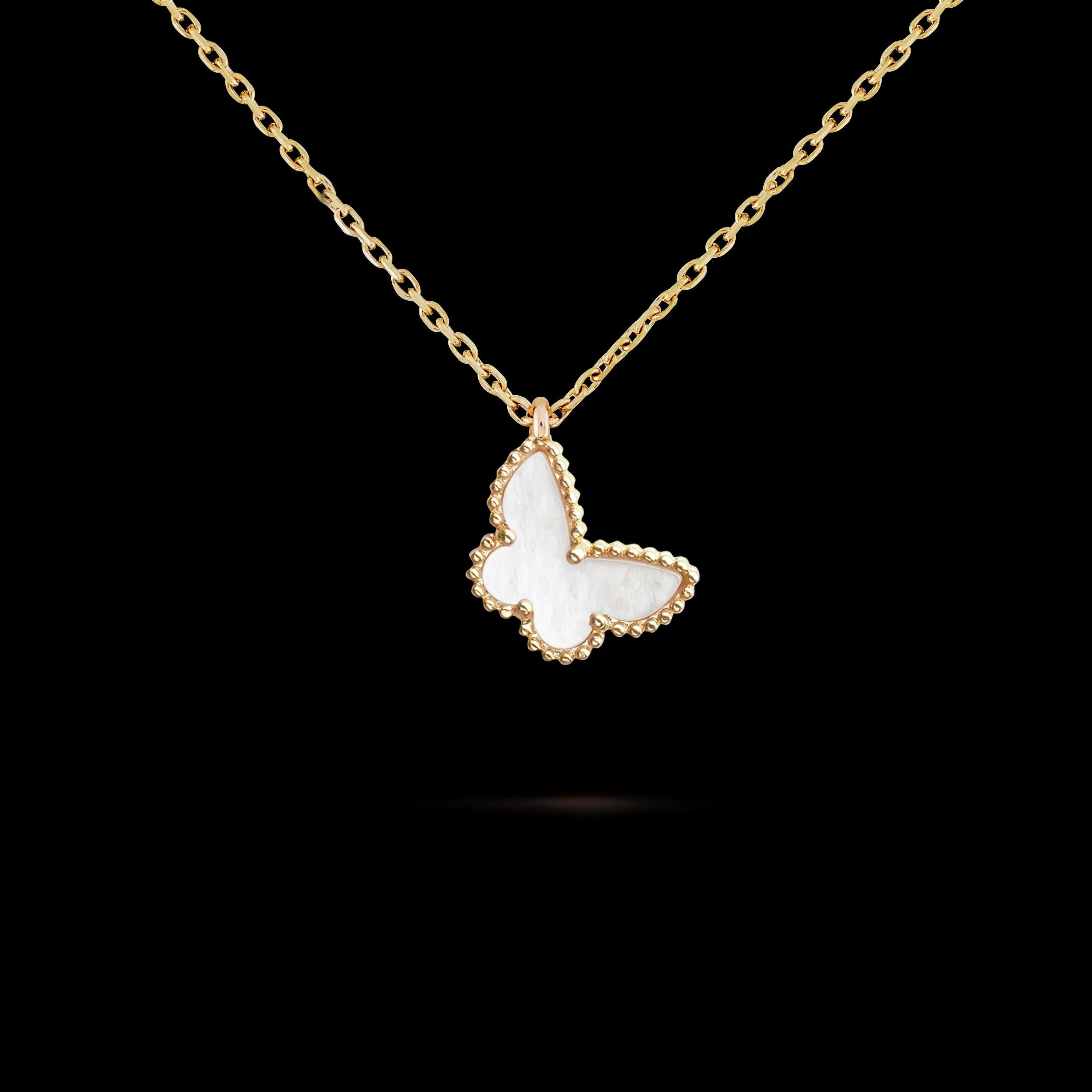 Van Cleef & Arpels VCA Sweet Alhambra Mother Butterfly Дамско Колие