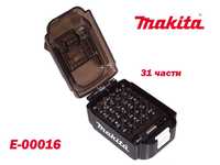 Комплект битове с магнитен държач Makita E-00016, 31 части в кутийка