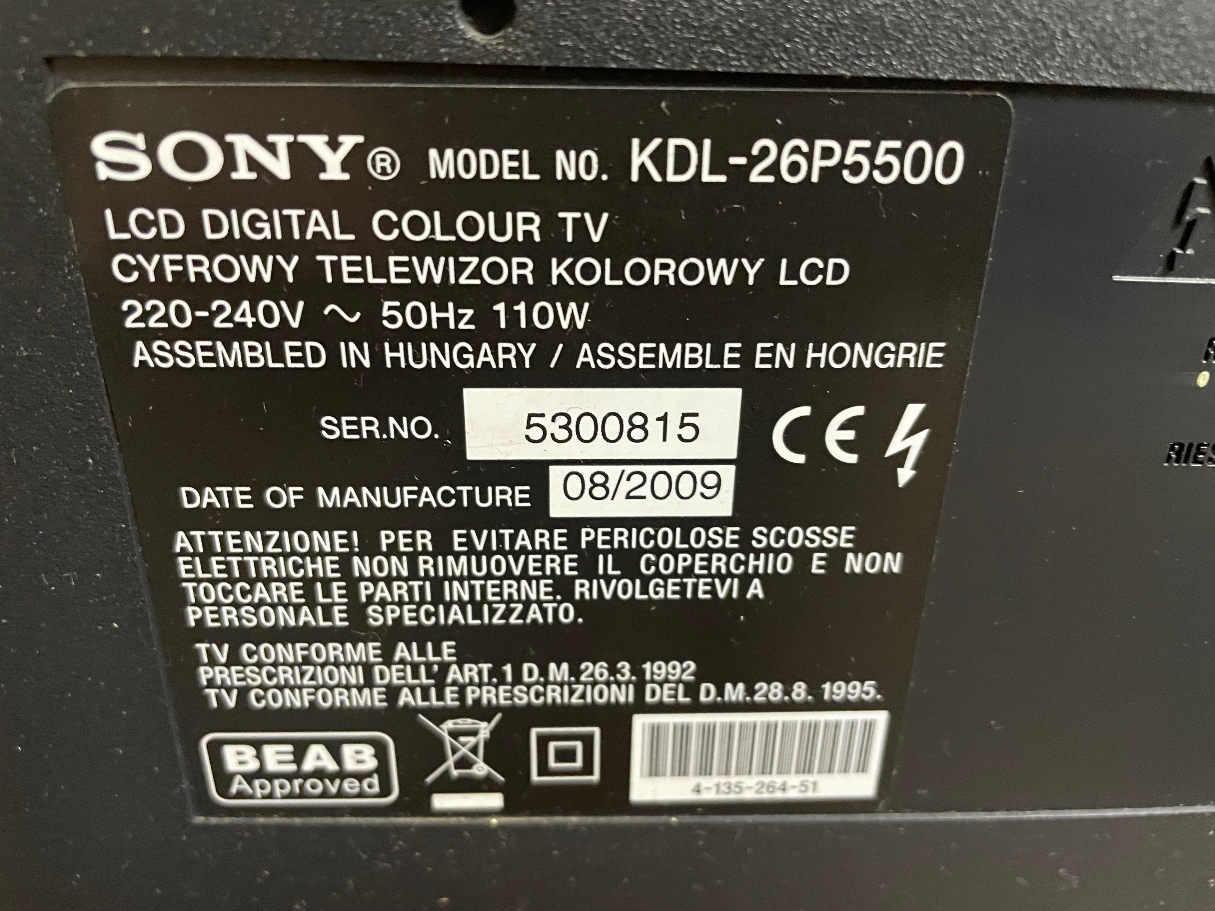 TV Sony Bravia 36