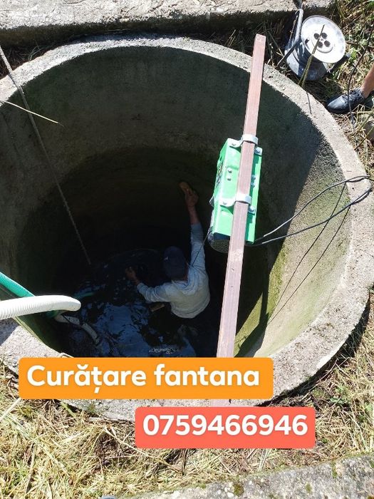 Curățire fântâni dezinfectez