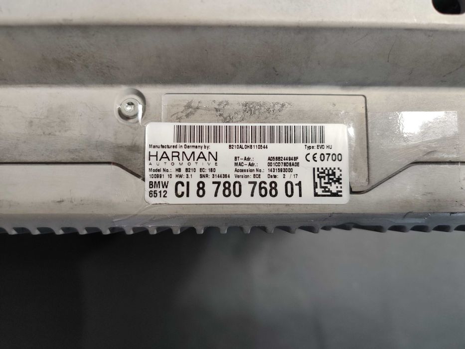 Navigatie BMW NBT EVO ID6 B210 HW 3.1 ,GPS,APIX 2,DAB - 4GB - G Series