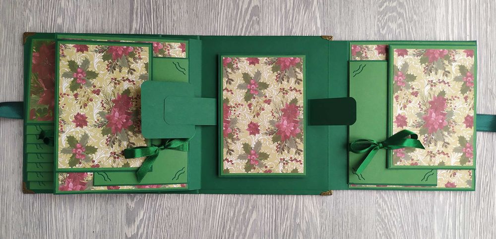 Коледен скрапбук албум в зелено /43.8