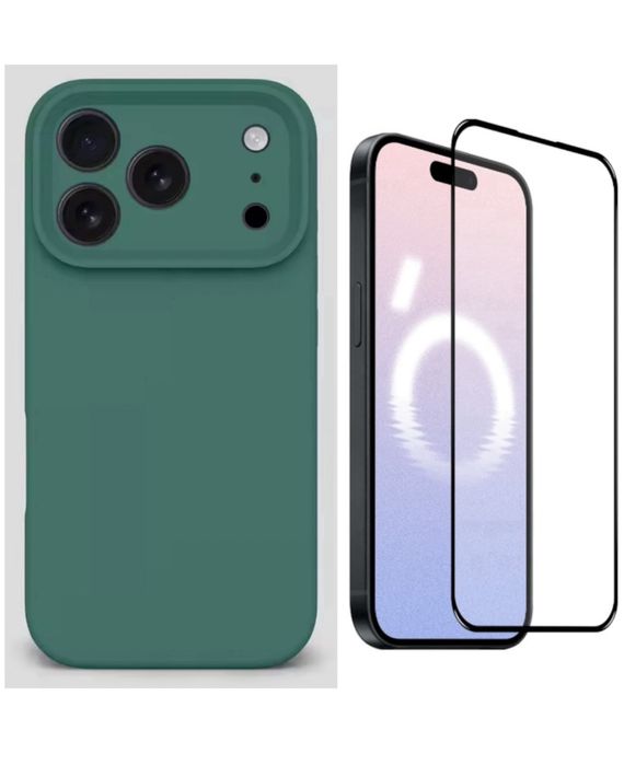 Husa Classic Alcantara + Folie Sticla Iphone 17/17 AIR/17 PRO/ PRO MAX