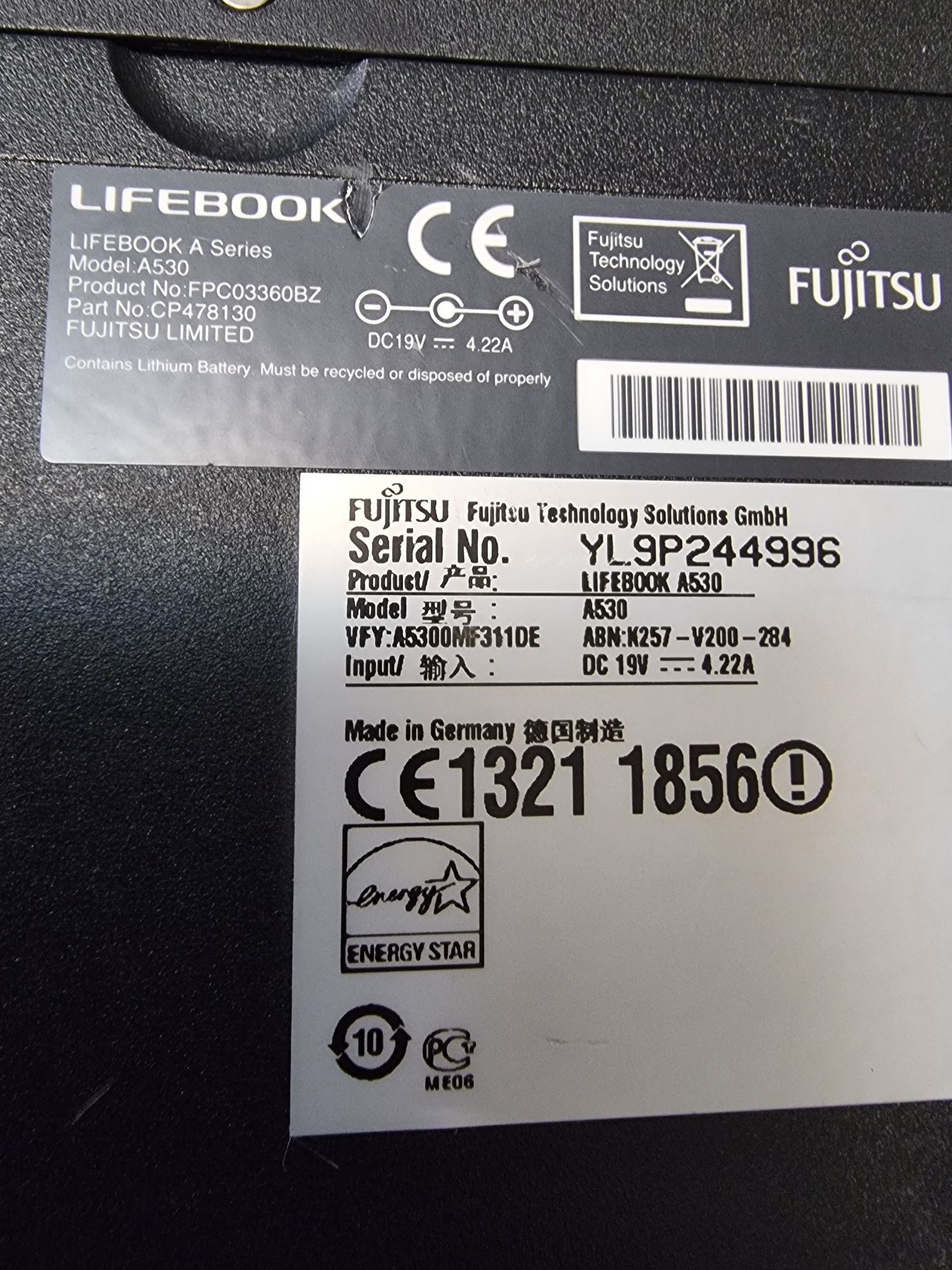 Лаптоп Fujitsu 15,6 A530