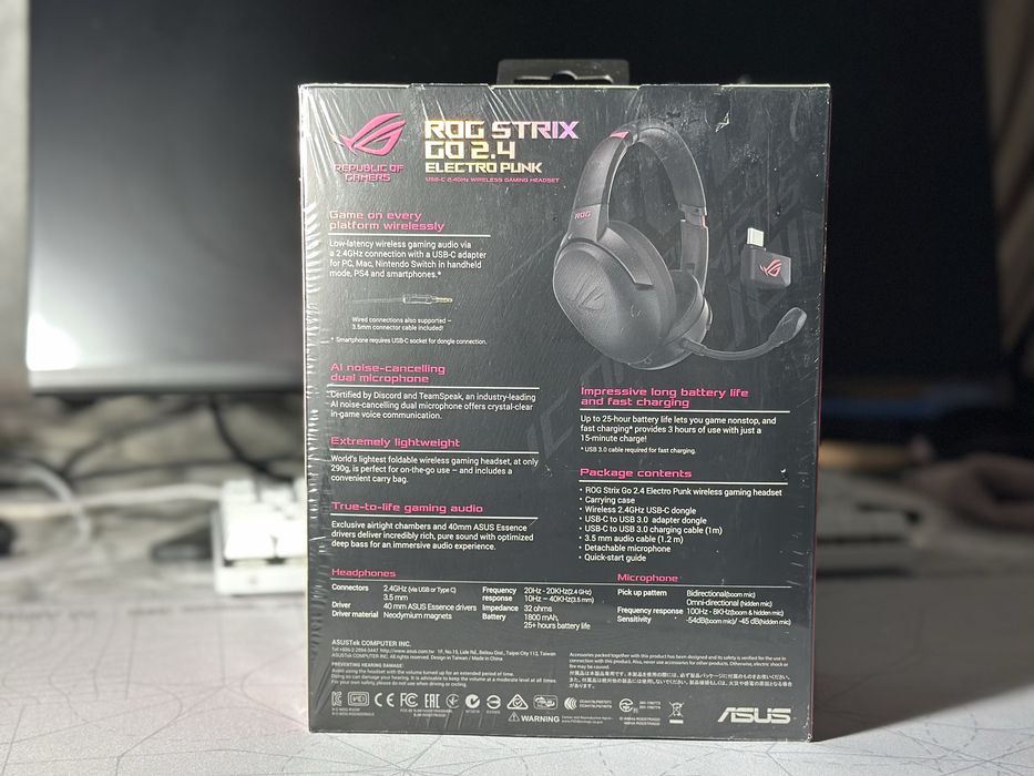 Asus rog strix GO 2.4 wireless electro punk