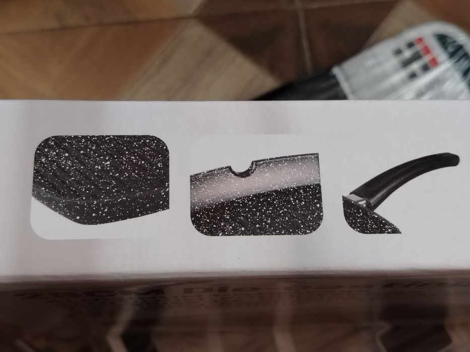 tigaie grill pătrată din aluminiu turnat sub presiune, de 28 cm