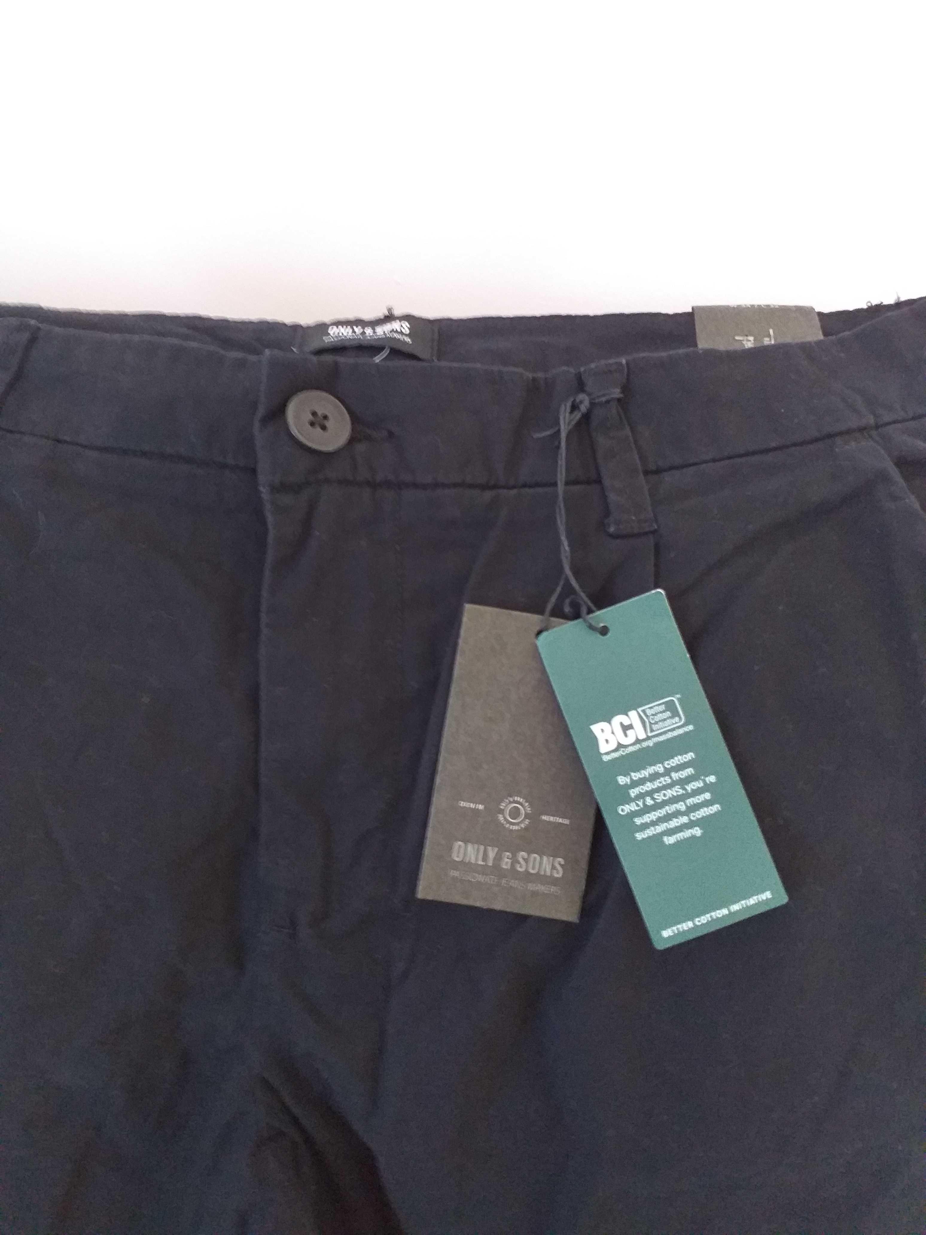 Pantaloni barbati,noi,casual,negru,Only&sons,98%bumbac2%elastan