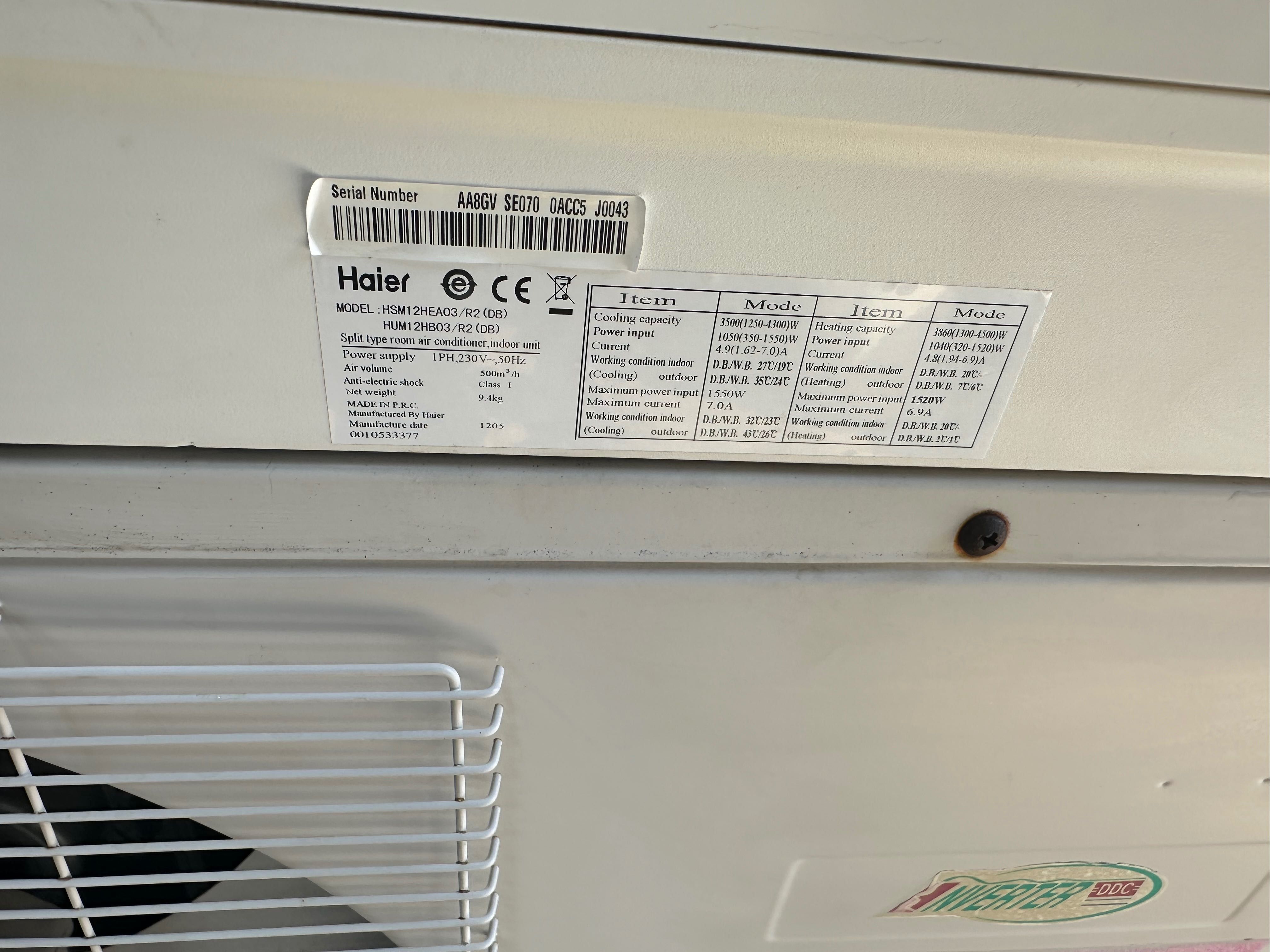 Инверторен климатик Haier 12 ka
