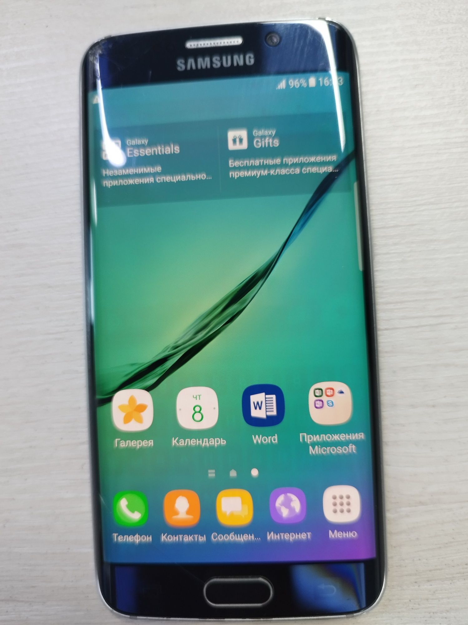 Samsung S6 Edge синий