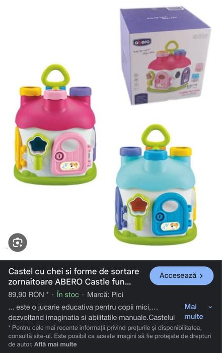 Casuta sortare forme pentru bebelusi 18luni plus