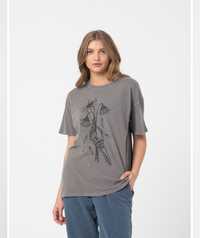 Tricou american eagle pe gri oversized de dama/femei