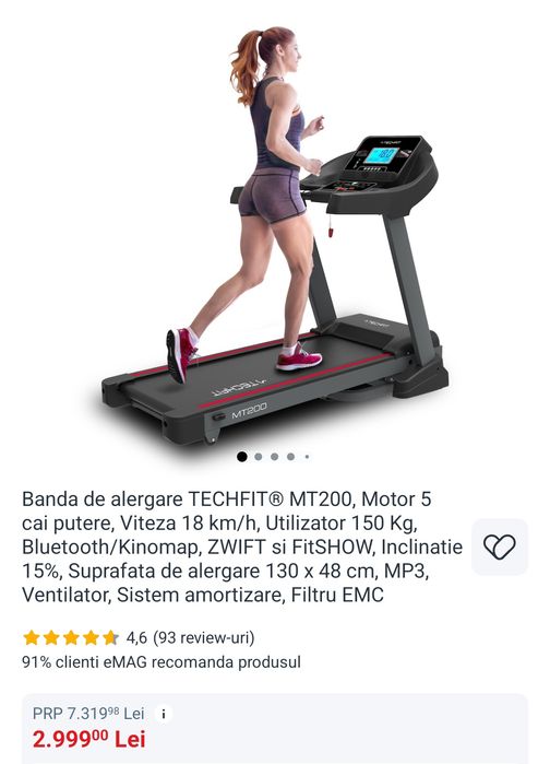 Banda de alergat Techfit MT 200