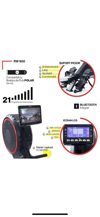 Aparat de vaslit TECHFIT RW-900 Volanta pe aer/ magnetic