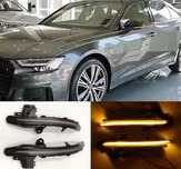 Динамични бягащи мигачи за огледалата за Ауди Audi A6 A7 A8 жълти лед