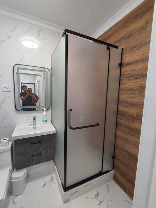 Стеклянная перегородка, , Душевые кабины в Рассрочку 12 месяцев